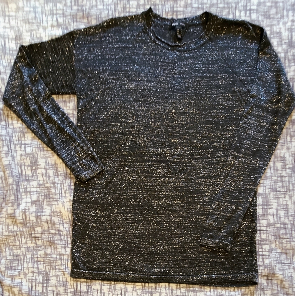 H&M Metallic Top w/Back Buttons